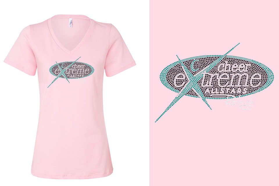 Rhinestones Cheer Extreme Raleigh Women's Relaxed V-Neck