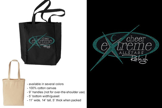 Rhinestones Cheer Extreme Raleigh Canvas Bag